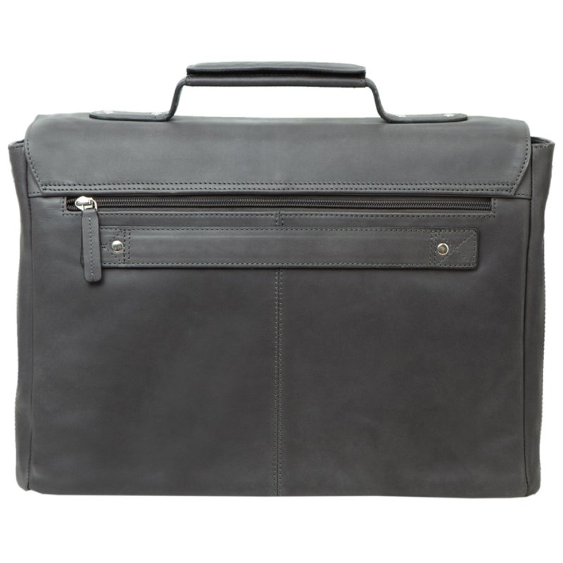 PRIDE&SOUL DISTRICT sacoche pour ordinateur portable en cuir, gris, 15 pouces